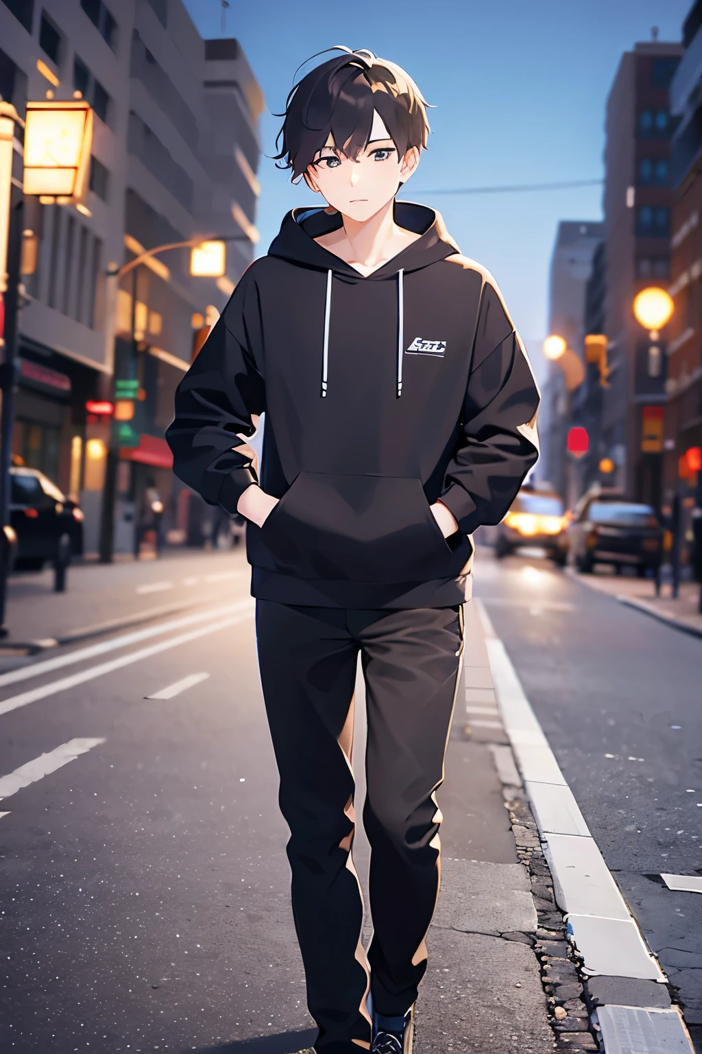 (running:1.5)(25-year-old male:1.5) and (Black short hair) and (blue eyes)、(looking away:1.5),upper body、Side shot、
shiny skin, masterpiece、Highest quality、
black hoodie ,
Night Park、grass、illumination、(Night Sky:1.5)
