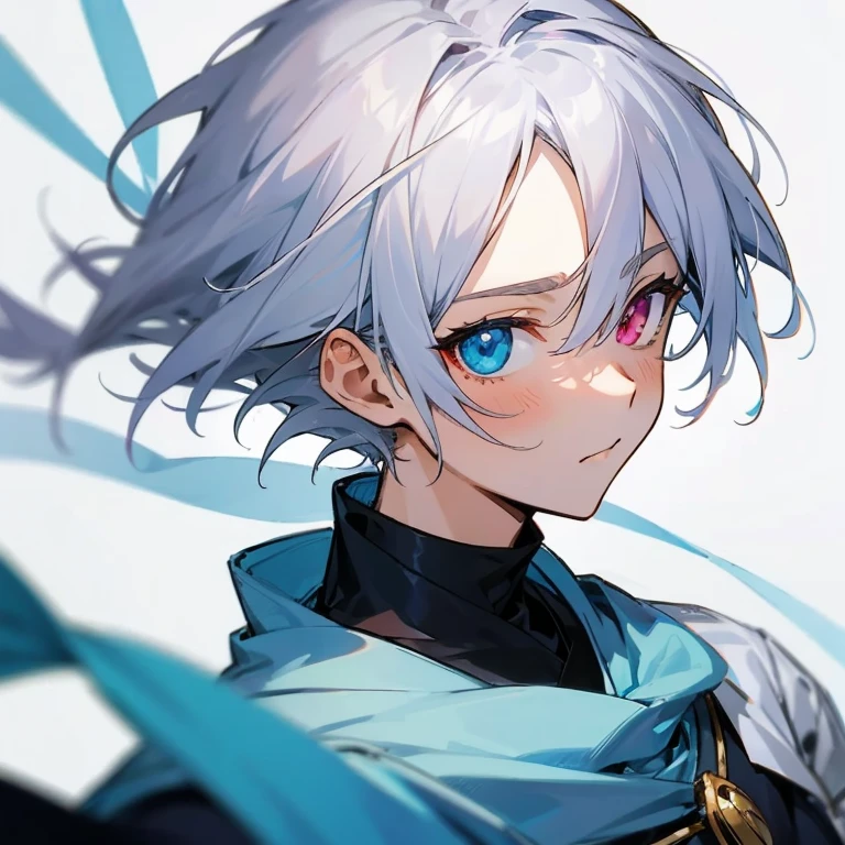 Anime Style、male、Silver Hair、20th Generation、Heterochromia iridis、Kyoto Animation、front