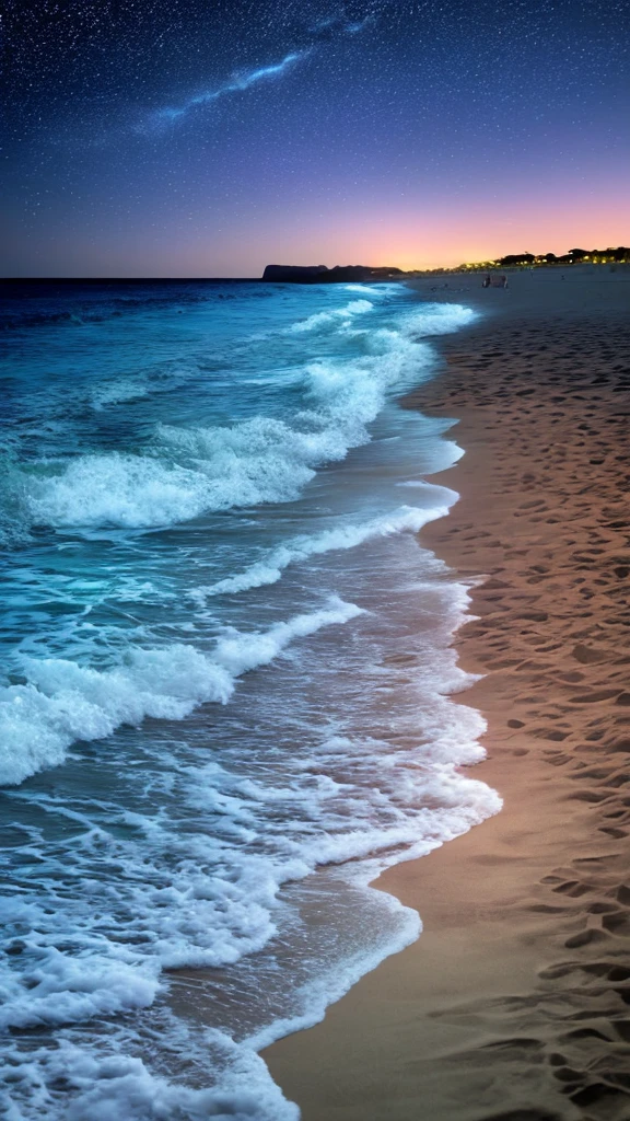 Seaside　Night Sky　Starry Sky　White Sand Beach