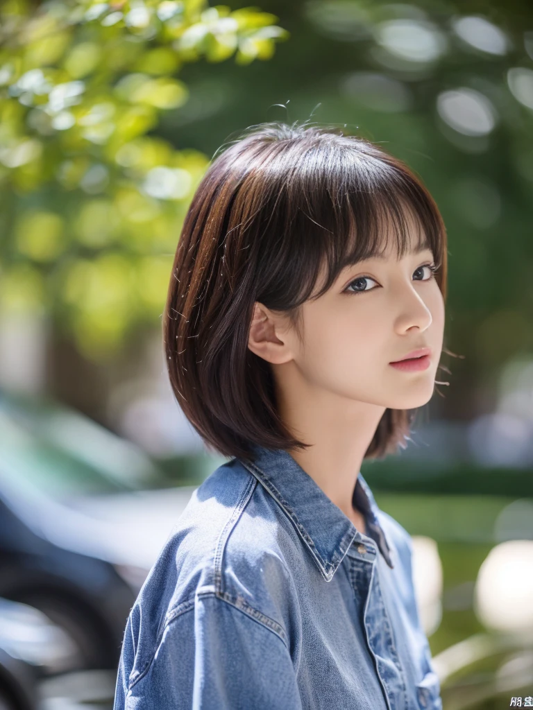 ((Highest quality、In 8K、masterpiece:1.3))、Sharp focus:1.2、Beautiful woman perfect body:1.4、Slim Abs:1.2、((Short Hair:1.2))、(trendy fashion in tokyo、shirt:1.1)、No background、Wet body:1.5、Three-dimensional texture、Detailed eyes、(Brown Hair、Black Hair:1.2)、Very shiny hair、Backward view、Hair quality improvement、Handsome short、Short-haired blonde。