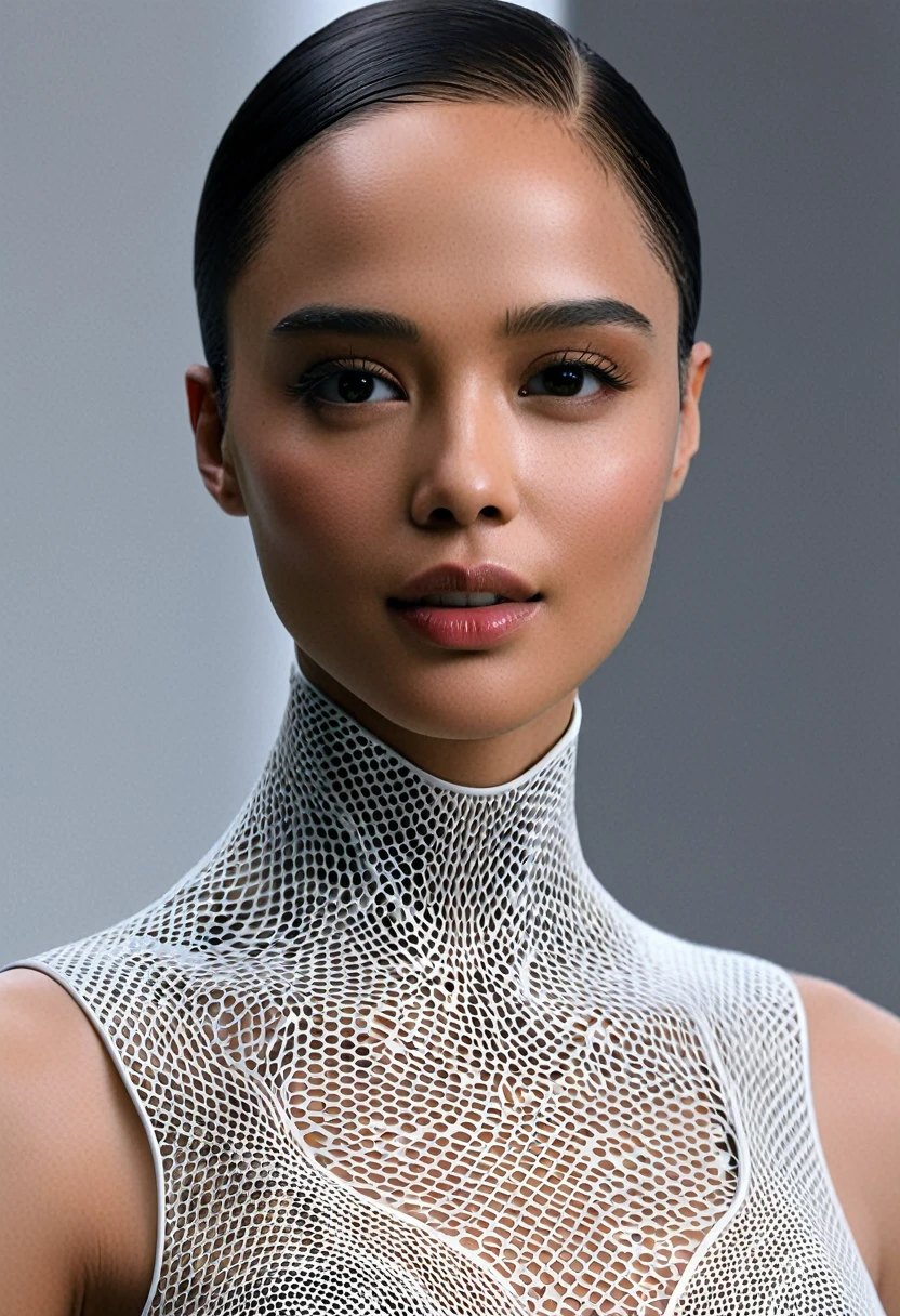 Here is a prompt for creating an image:
"Design a stunning and alluring female humanoid AI robot inspired by the film Ex Machina. The robot should have a face resembling that of an extremely gorgeous lady, with human-like, realistic skin. Ensure that the skin texture is detailed and beautiful, capturing the essence of a woman's beauty intertwined with advanced AI technology."