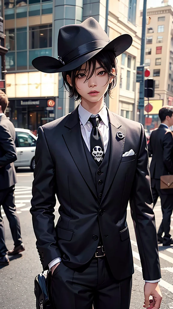 Skull in suit and tie 