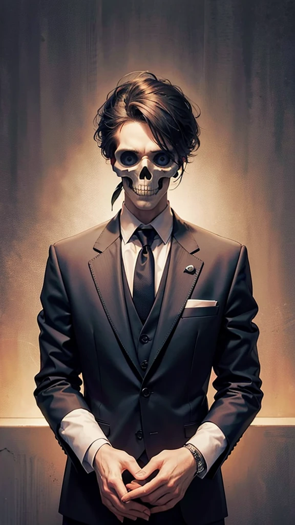 Skull in suit and tie