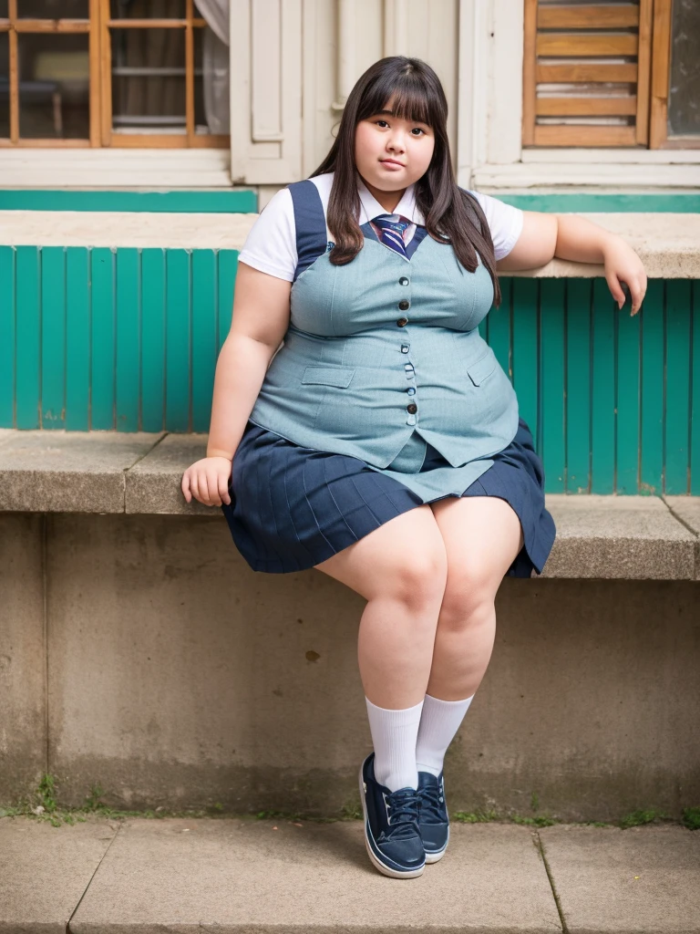 Vety fat school girl ,age 12 years ,  very obese , very big body , 