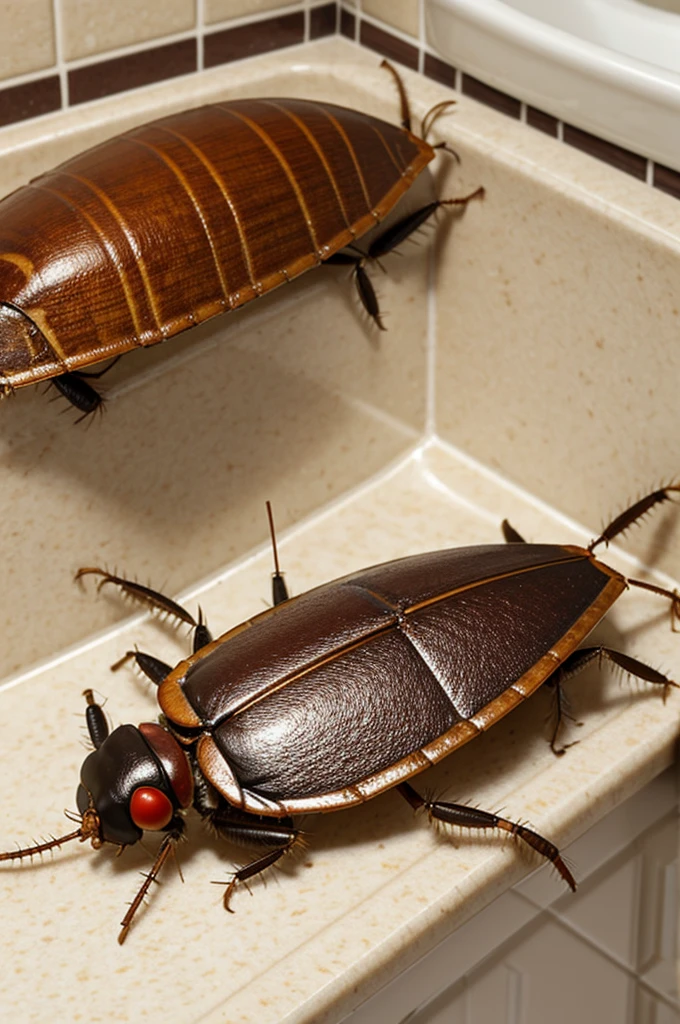 Cockroach the size of a person,in the bathroom