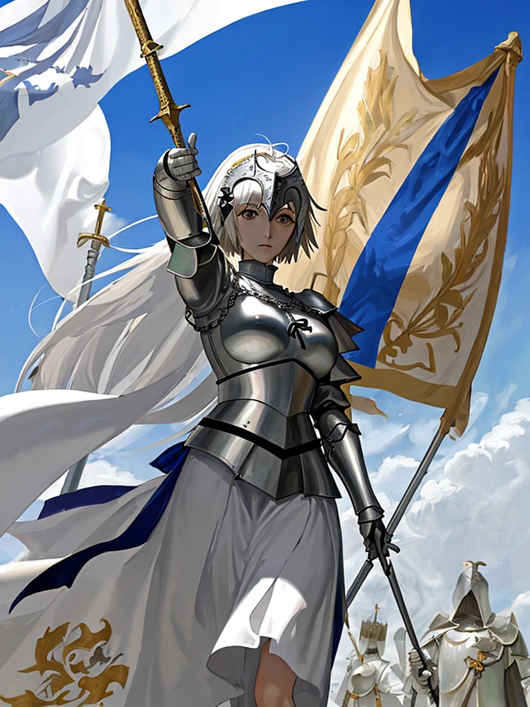 Jeanne d'Arc,flag spear,The knights,⚜️⚜️⚜️