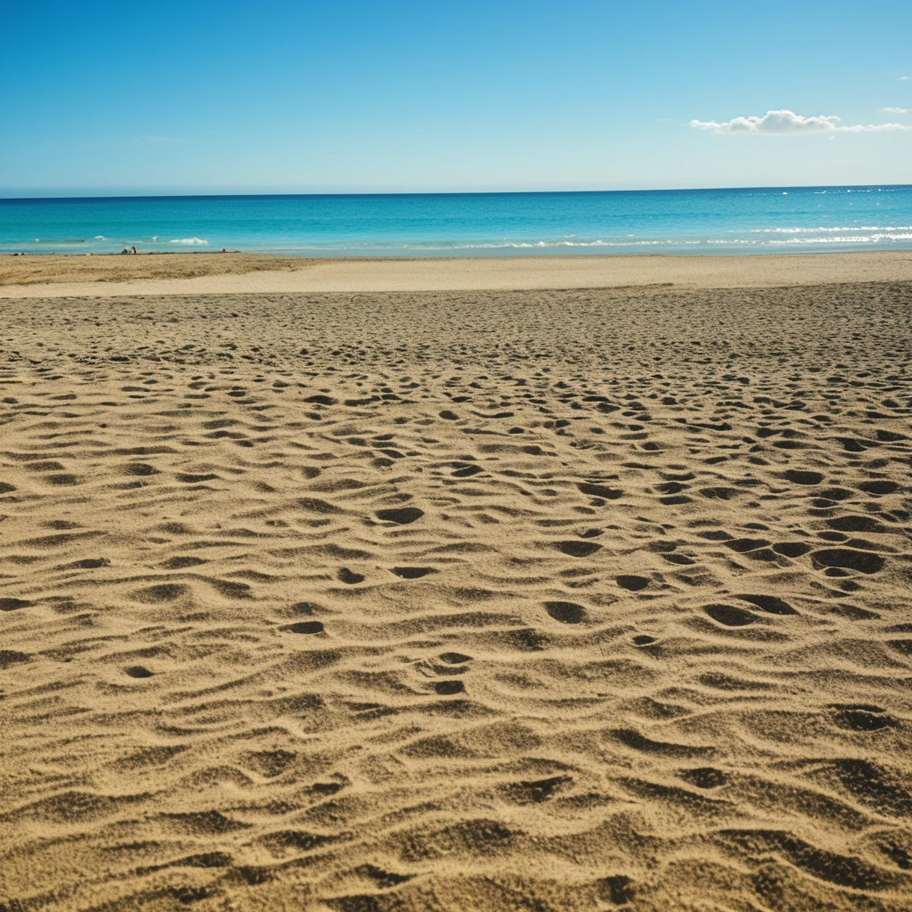 Sunny summer beach without people