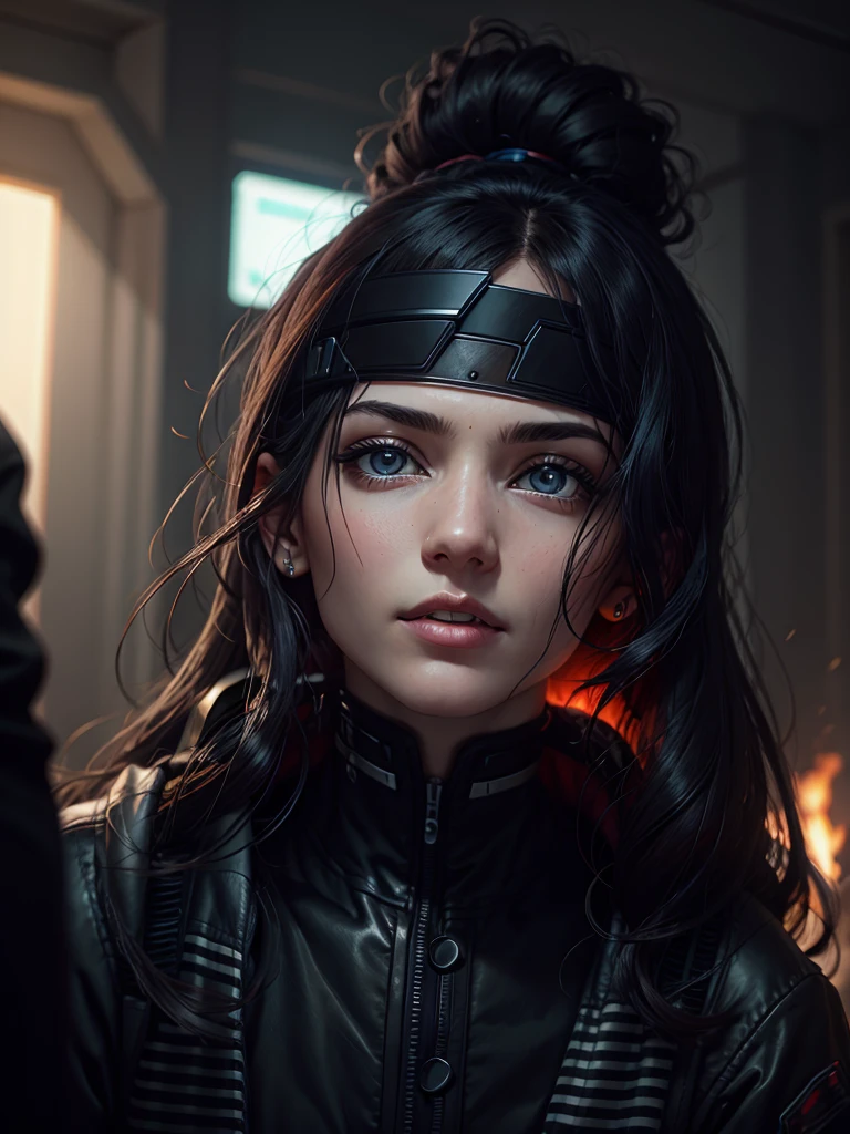 Change background ultra realistic image cyber punk realistic face