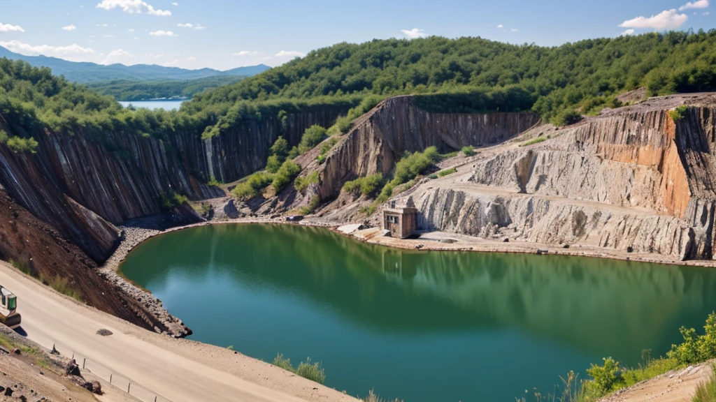 Quarry with lake
