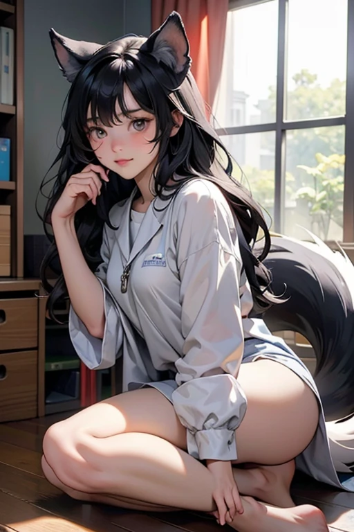 Werewolf A tail is growing BODY is skin color Scales on hands and feet Primary school students Young Girl Height: 130cm Dependence