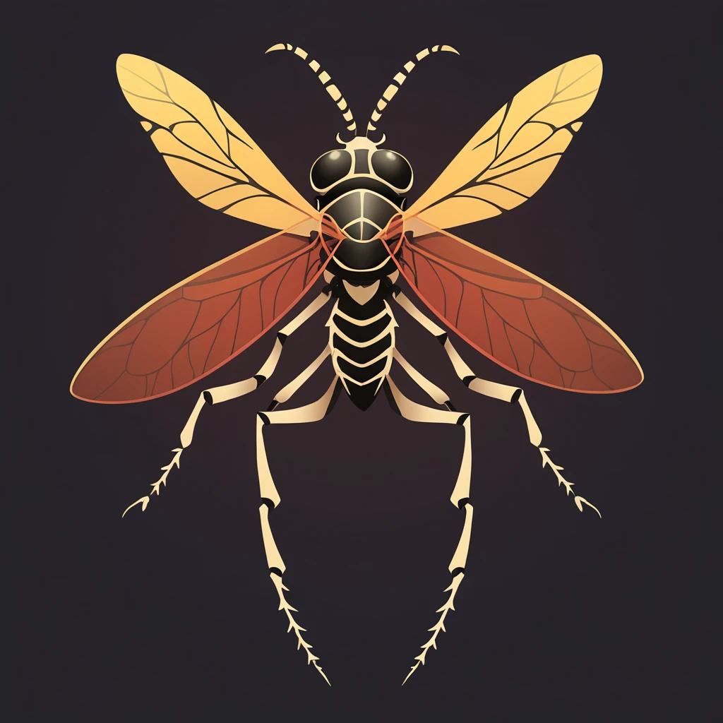 Watching Over You in insect art style, darker background
