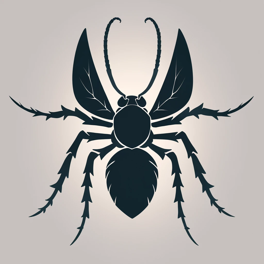 Watching Over You in insect art style, darker background
