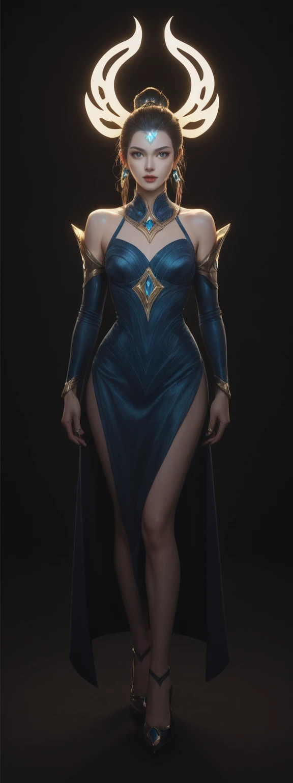 realistic, score_9, score_8_up, score_7_up, score_6_up,
1girl, solo, from front, full body, Akshan \(league of legends\), black background, makeup, sidelighting, backlighting, glowing,