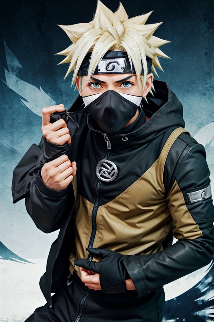 Naruto eating kakashi, anime style