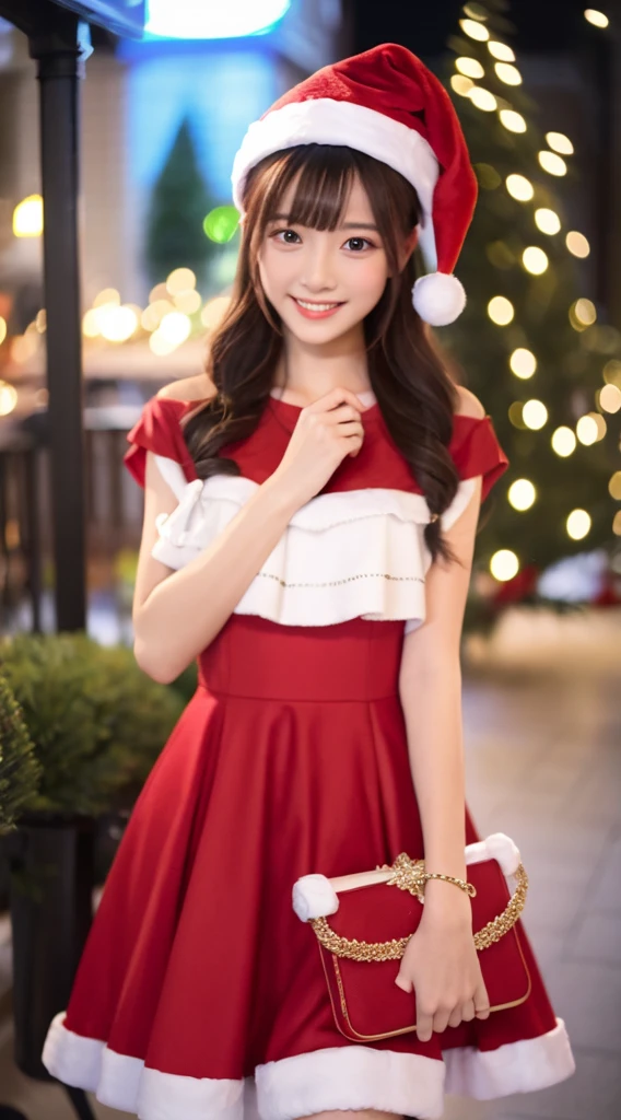 masutepiece、Best Quality、ultra-detailliert、christmas night、santa costume