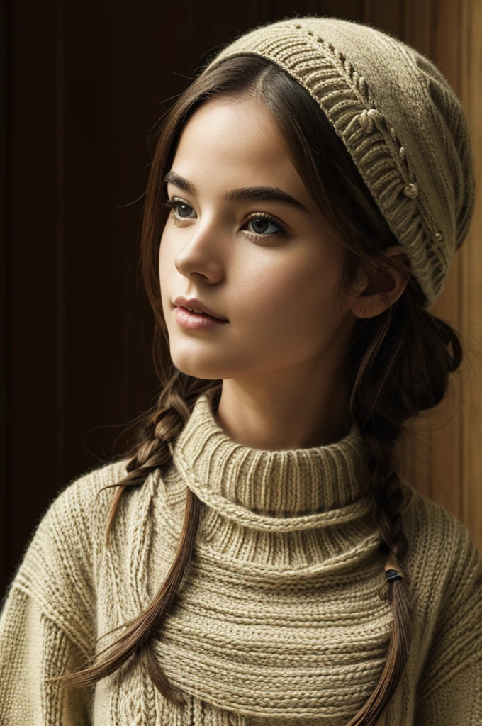 ((Best Quality)), ((Masterpiece)), (detailed), 1 girl, knitting