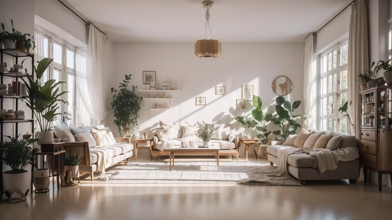 Isometric Room, Pure white background, Highest quality, ((Low Polygon), (Surreal, Uniform 8k wallpaper), (Highest quality), (Best illustrations), (Best Shadow), ((living room)), Chinese style, Pastel Tones, Light Curtains, carpet, Wine cabinet, Cotton and linen sofa, Wooden furniture, Soft Light, plant, Painting, vase, Octane Rendering, Ray Tracing, Very detailed