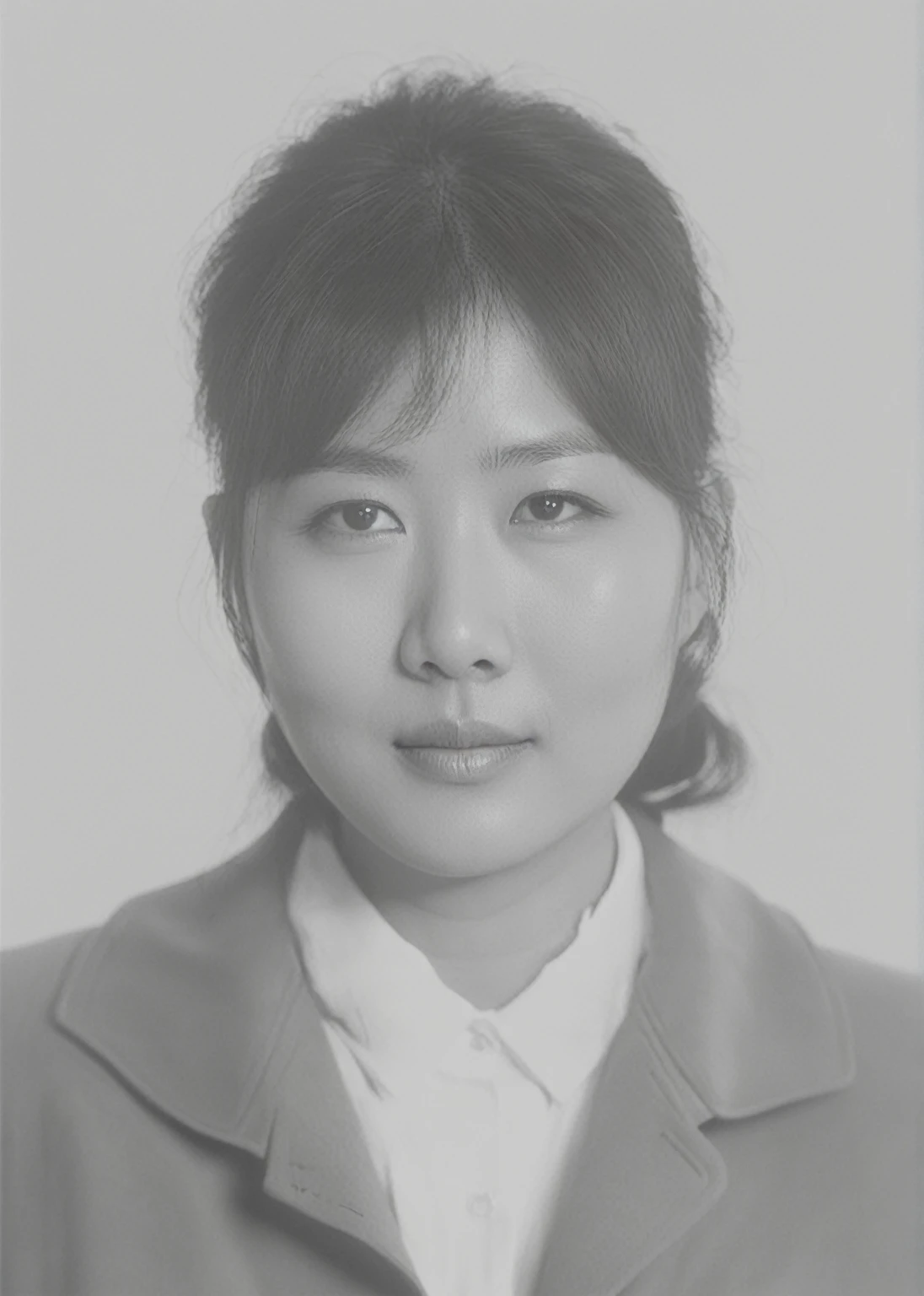 Chinese women in the old society wore a gray khaki coat with a small lapel and a white collared shirt underneath.，high resolution,Best quality，masterpiece，超high resolution，（Honesty：1.4），RAW photos