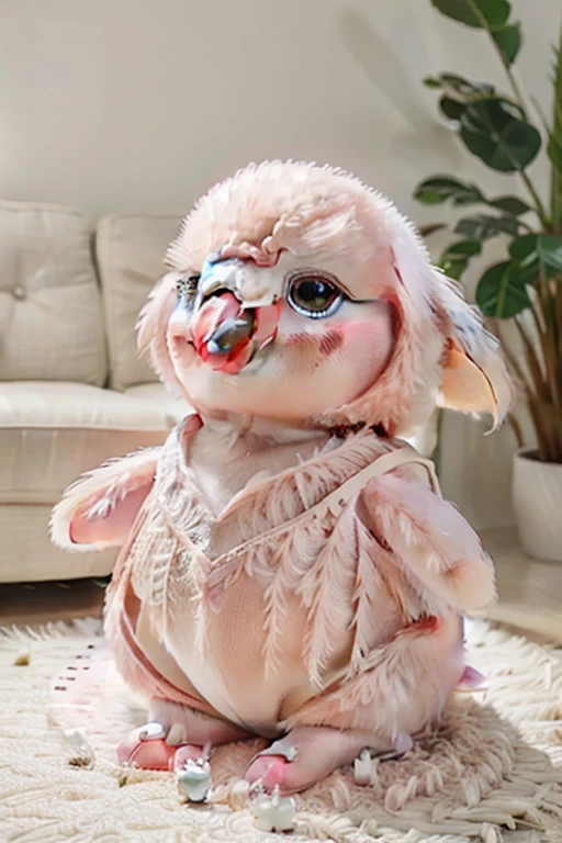 1 super adorable plush toy, (flamingo bird),, pastel hues, exceedingly cute, ultra-realistic, UHD, mascot. The plush toy, shaped like a playful flamingo, is a sight to behold with its ultra-cute design. Its pastel colors add a soft and sweet touch, making it even more irresistible. With its ultra-realistic features, every detail is crafted to perfection, from its beak to its feathers, ensuring a lifelike appearance that captivates all who see it. This plush is more than just a toy; it's an UHD mascot that will bring joy and