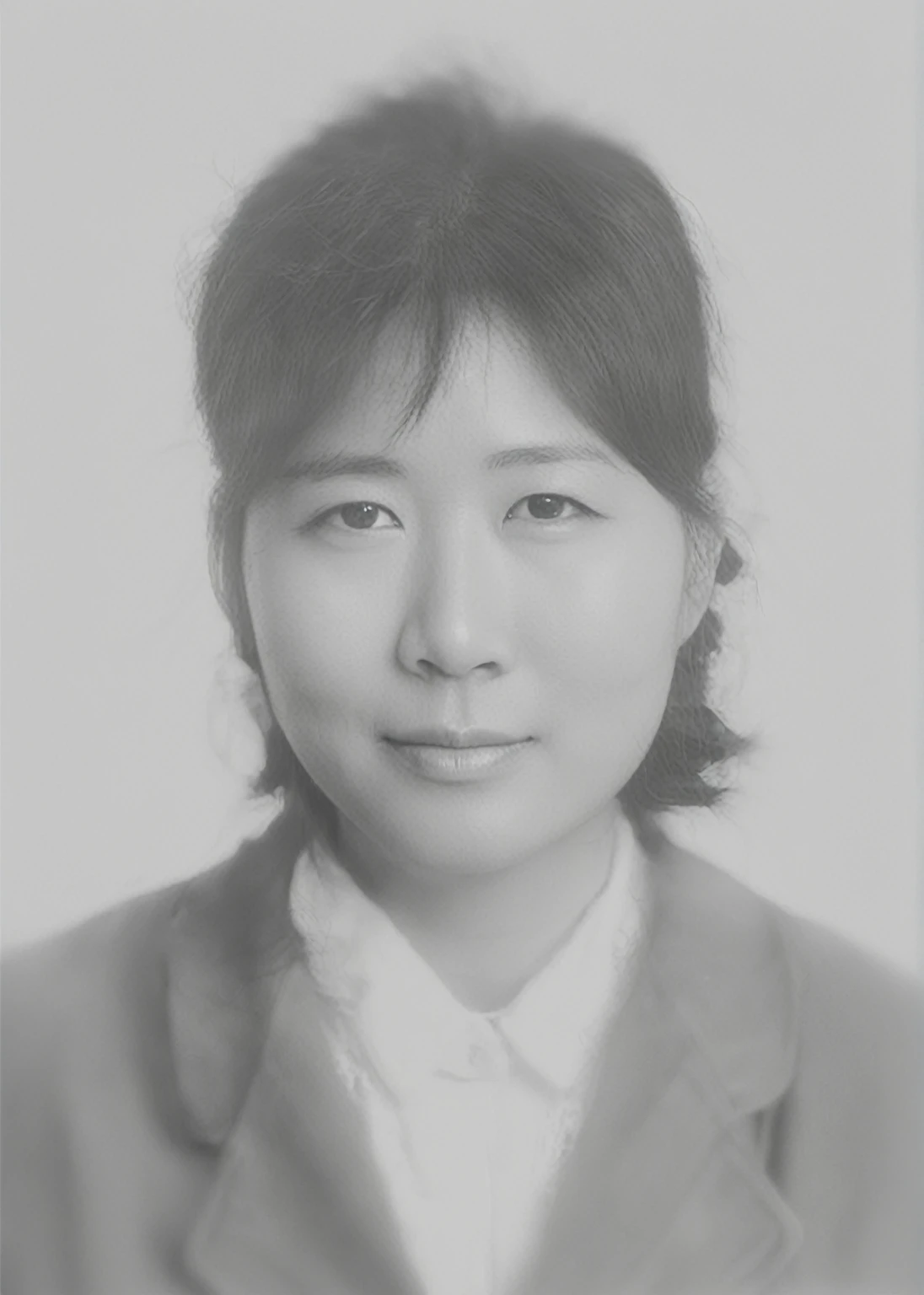 coloured photo，tmasterpiece，Perfect color，photography of，8k，Perfect color，Photo of a woman wearing a collared shirt and tie, jiyun chae, photograph of a woman, Qiu Fang, xiang duan, Yun Ling, song nan li, Kwak Ji-young, Zhang Pengzhen, rare classified photo, xiaofan zhang, grainy photo of an ugly woman, mingchen shen, yin zhen chu