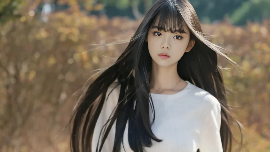 (masterpiece), (Highest quality), (Very detailed), (Disheveled Hair), (shape), (One Girl), (Elegant long sleeve dress), Are standing, Fashion Model, Beholder, (Ridiculously long hair:1.8, Very long hair:1.6), (Simple Background), Beautiful and beautiful eyes, Delicate and beautiful face, floating, Focus on the face, (straight hair:1.2, black hair, Straight Bangs), floating Hairs, Best Shadow, (darkness:1.3, Low lighting)