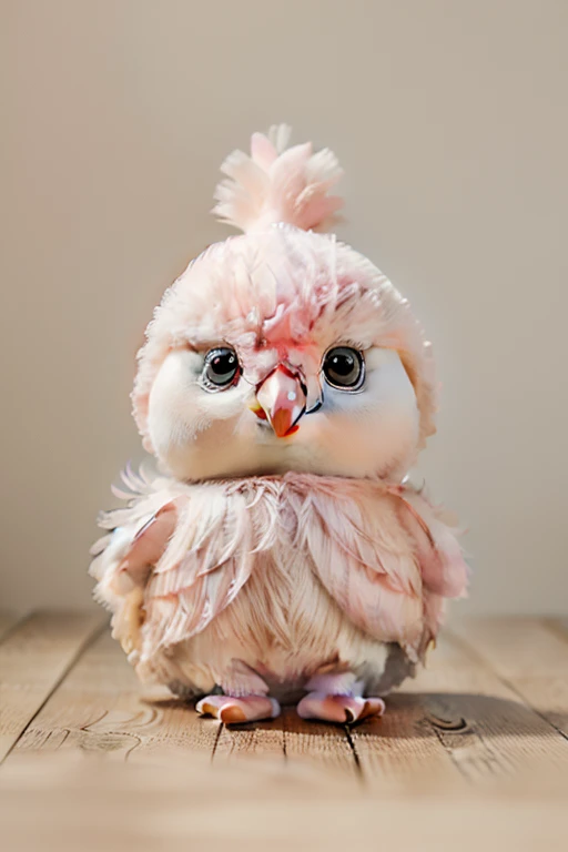 1 super adorable plush toy, (flamingo bird),(cute eyes), pastel hues, exceedingly cute, ultra-realistic, UHD, mascot. The plush toy, shaped like a playful flamingo, is a sight to behold with its ultra-cute design. Its pastel colors add a soft and sweet touch, making it even more irresistible. With its ultra-realistic features, every detail is crafted to perfection, from its beak to its feathers, ensuring a lifelike appearance that captivates all who see it. This plush is more than just a toy; it's an UHD mascot that will bring joy and