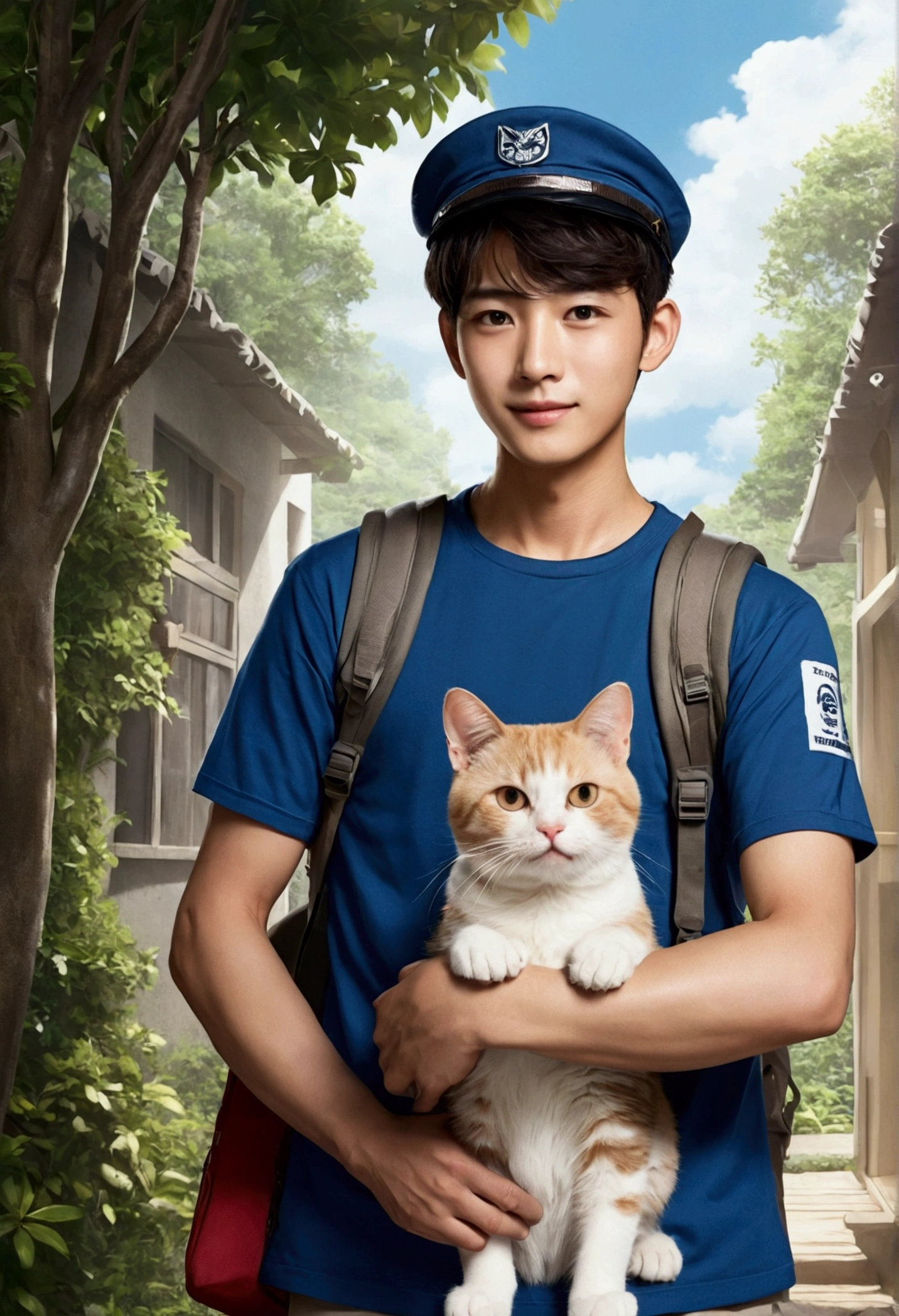 mailman、boy,Cat ear,cute、Trekking,Fresh