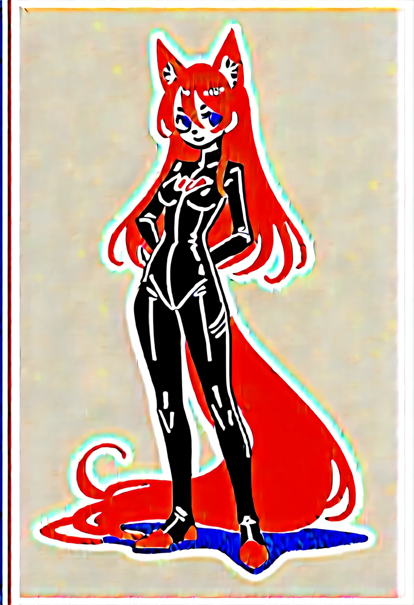 Highest quality, Highest quality, High quality illustrations, masterpiece, Ultra-high resolution, Detailed Background, cyber-, Absurd, Perfect Anatomy, performance, Good lighting, Shadows in the movies(kemono, Furry Personifi猫ion), Rubber suit, latex, neon, neonライト, neonカラー, Bodysuits, Plug Suit