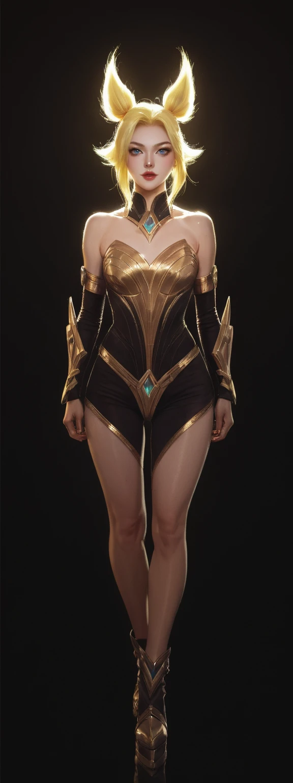 realistic, score_9, score_8_up, score_7_up, score_6_up,
1girl, solo, from front, full body, Zeri \(league of legends\), black background, makeup, sidelighting, backlighting, glowing,