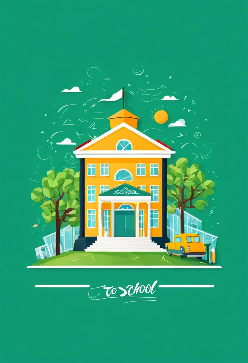 Back to school illustration concept flat design