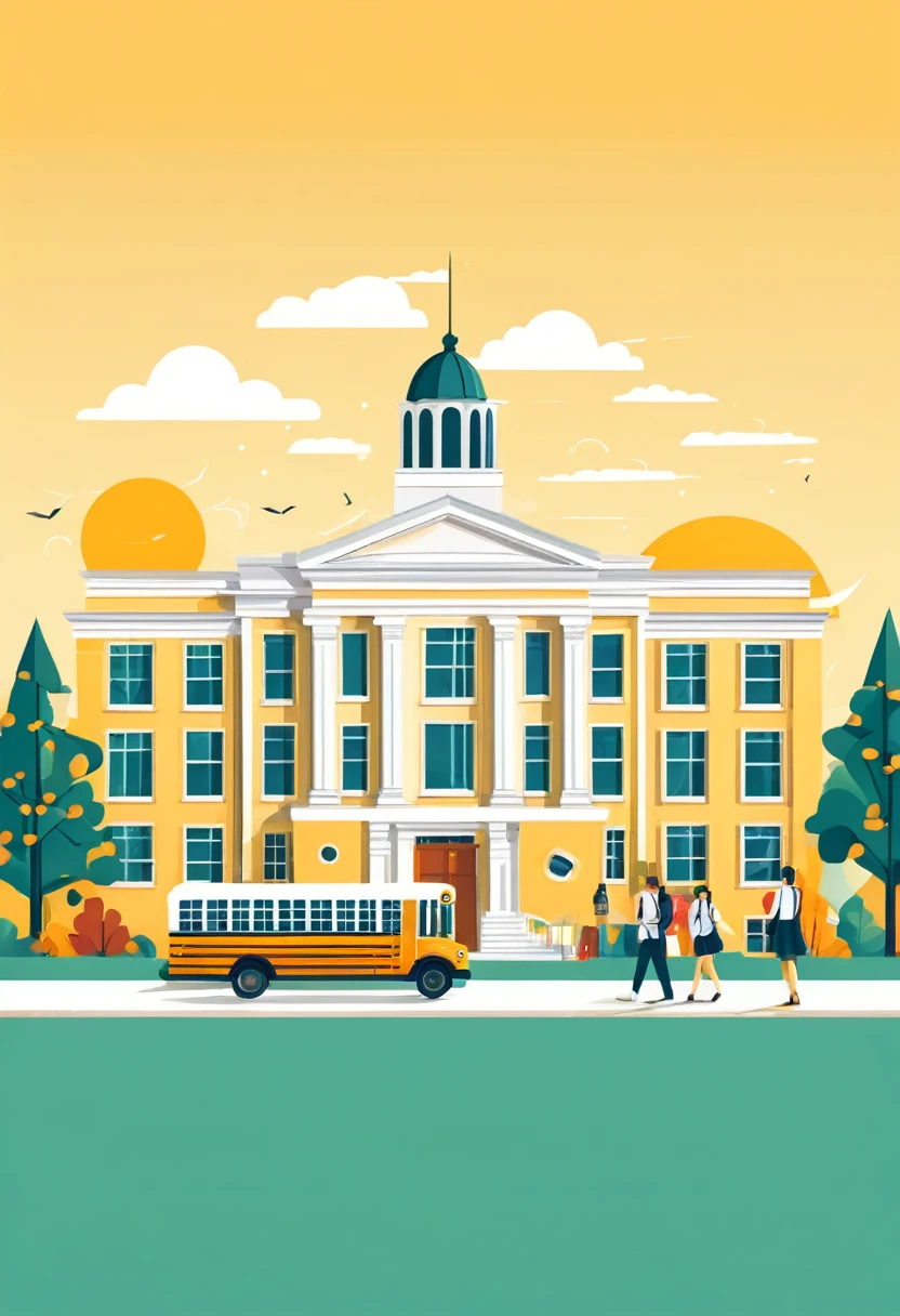 Back to school illustration concept flat design