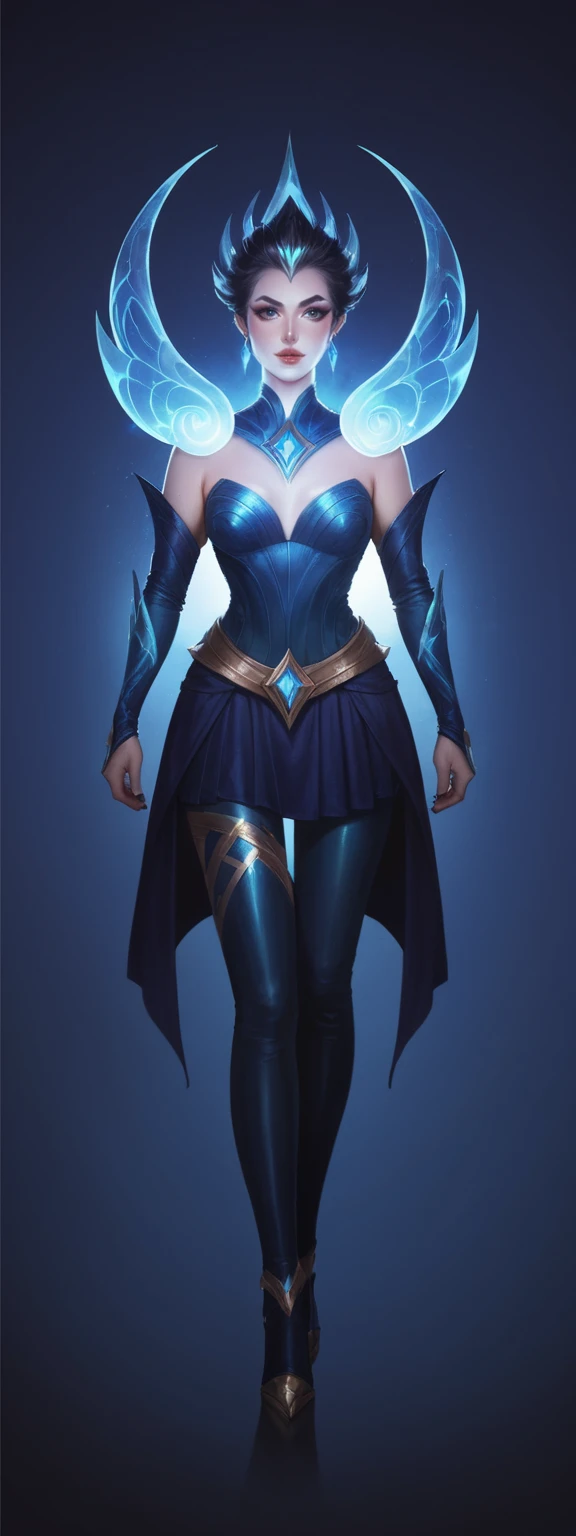 realistic, score_9, score_8_up, score_7_up, score_6_up,
1girl, solo, from front, full body, Diana \(league of legends\), black background, makeup, sidelighting, backlighting, glowing,