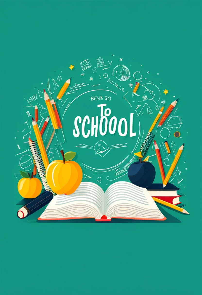 Back to school illustration concept flat design