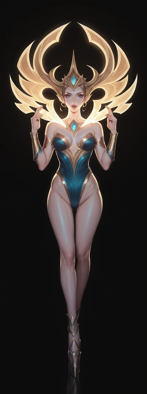 realistic, score_9, score_8_up, score_7_up, score_6_up,
1girl, solo, from front, full body, Hecarim \(league of legends\), black background, makeup, sidelighting, backlighting, glowing,