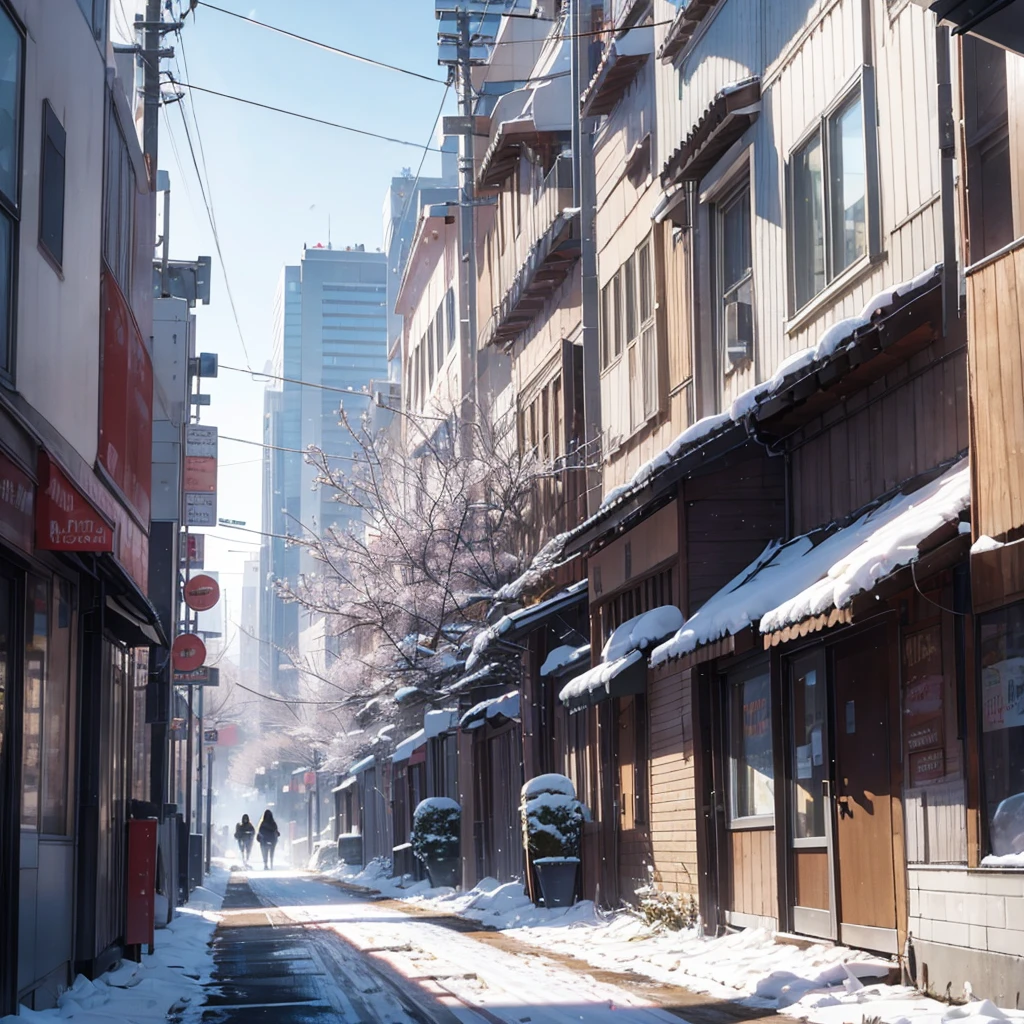 Beautiful snowy Los Angeles