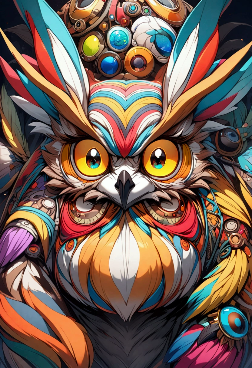 Furry male owl bipede
