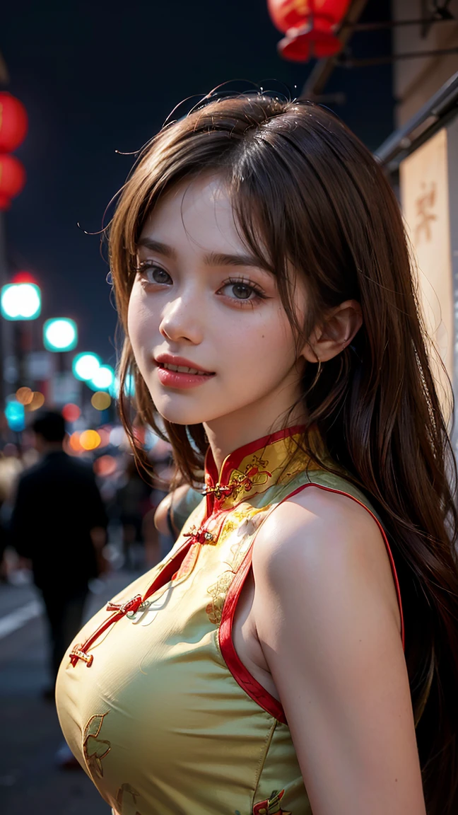 best qualtiy、masterpiece、photoRealstic、intricate-detail、Raw foto、Photon Rendering、Octane Rendering、absurderes、ultra-detailliert、A detailed face、Detailed skin、Trending in art stations、8K Masterpiece、lighting like a movie、( (1girl in))、((独奏) ))、CG Social Trends、Plastic En、((Black Long Hair))、((Beautuful Women))、(A smile)、Upper teeth、Fashionable、Hair that flutters in the wind、((Flowing hair))、fashion magazine、((A sexy))、((lighting like a movie)、((indirect lighting)、、(ssex)、Grinning、(View from a distance)、((Festival of Japan))、Kimono、((Fireworks Festival))、
