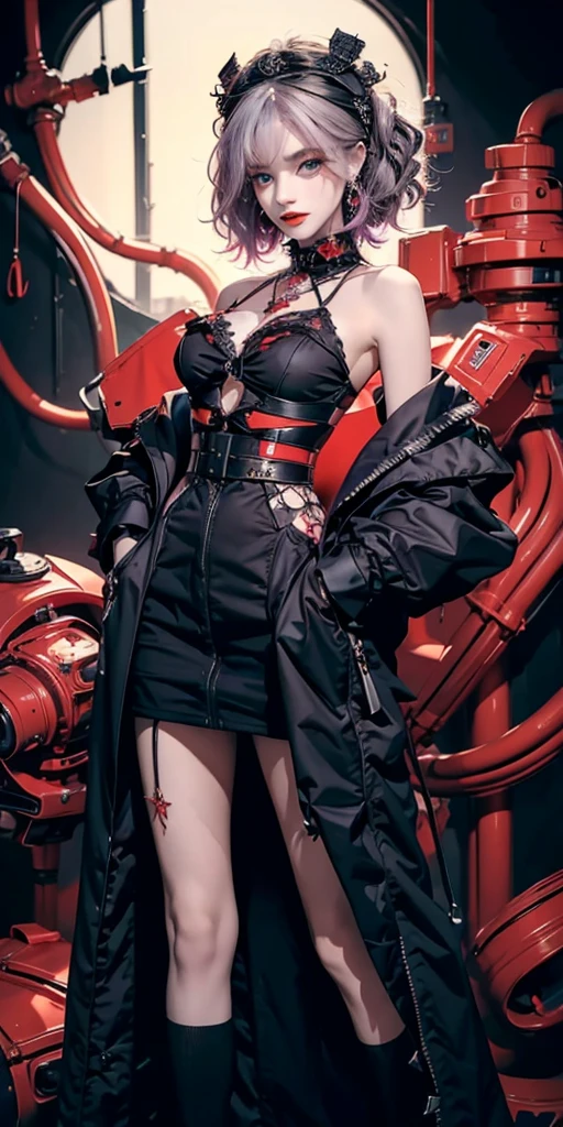 masterpiece, best_quality, 1girl, solo, (goth:1.2), remilia scarlet,