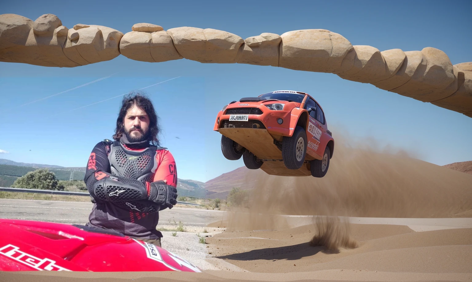 Dakkar competition desert rally.