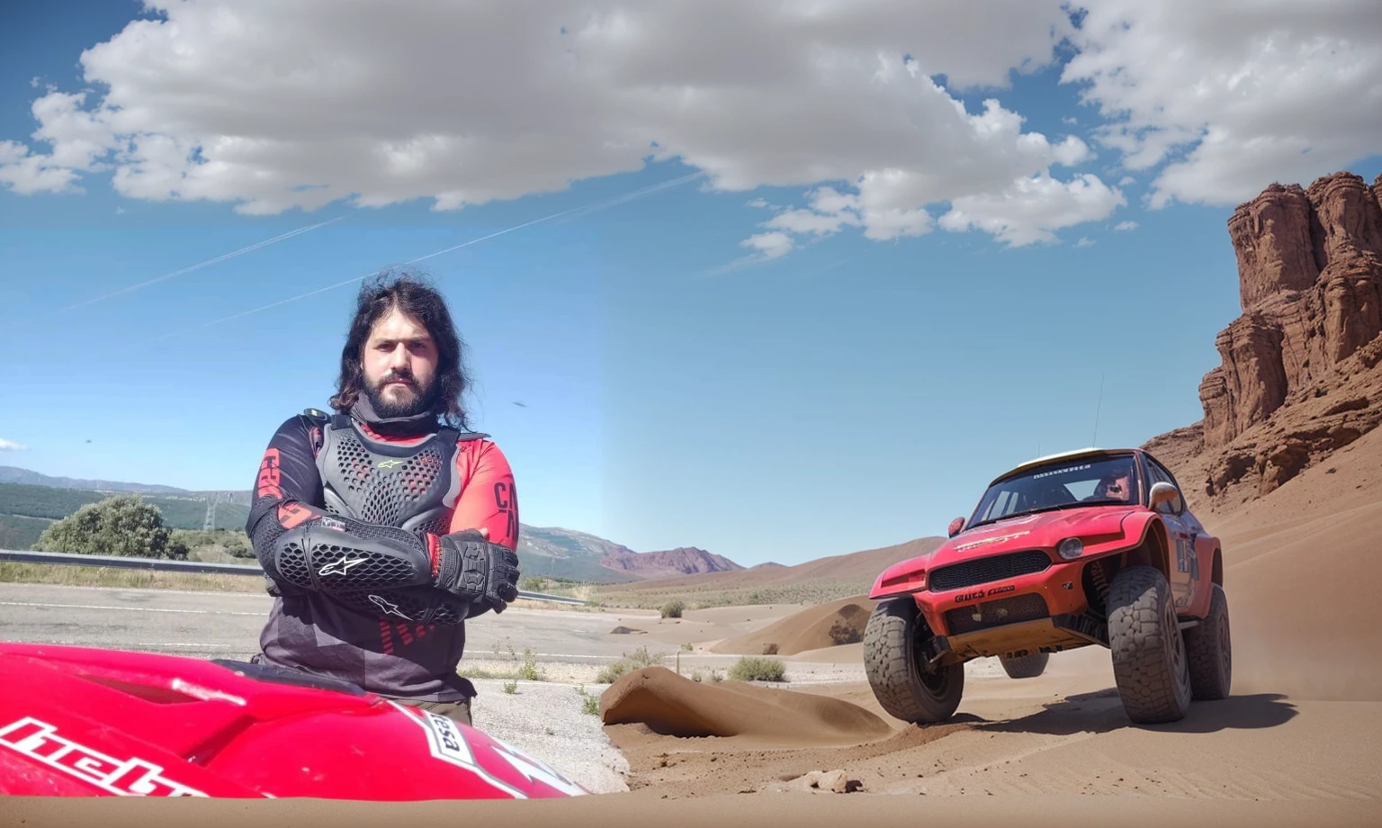 Dakkar competition desert rally.