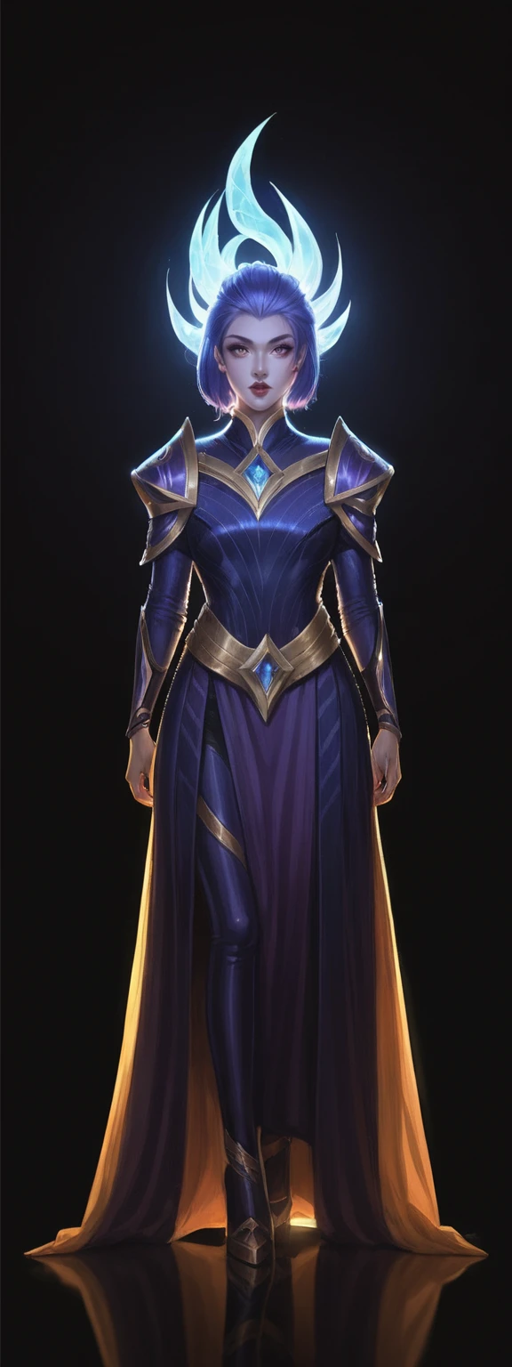 realistic, score_9, score_8_up, score_7_up, score_6_up,
1girl, solo, from front, full body, Kaisa \(league of legends\), black background, makeup, sidelighting, backlighting, glowing,