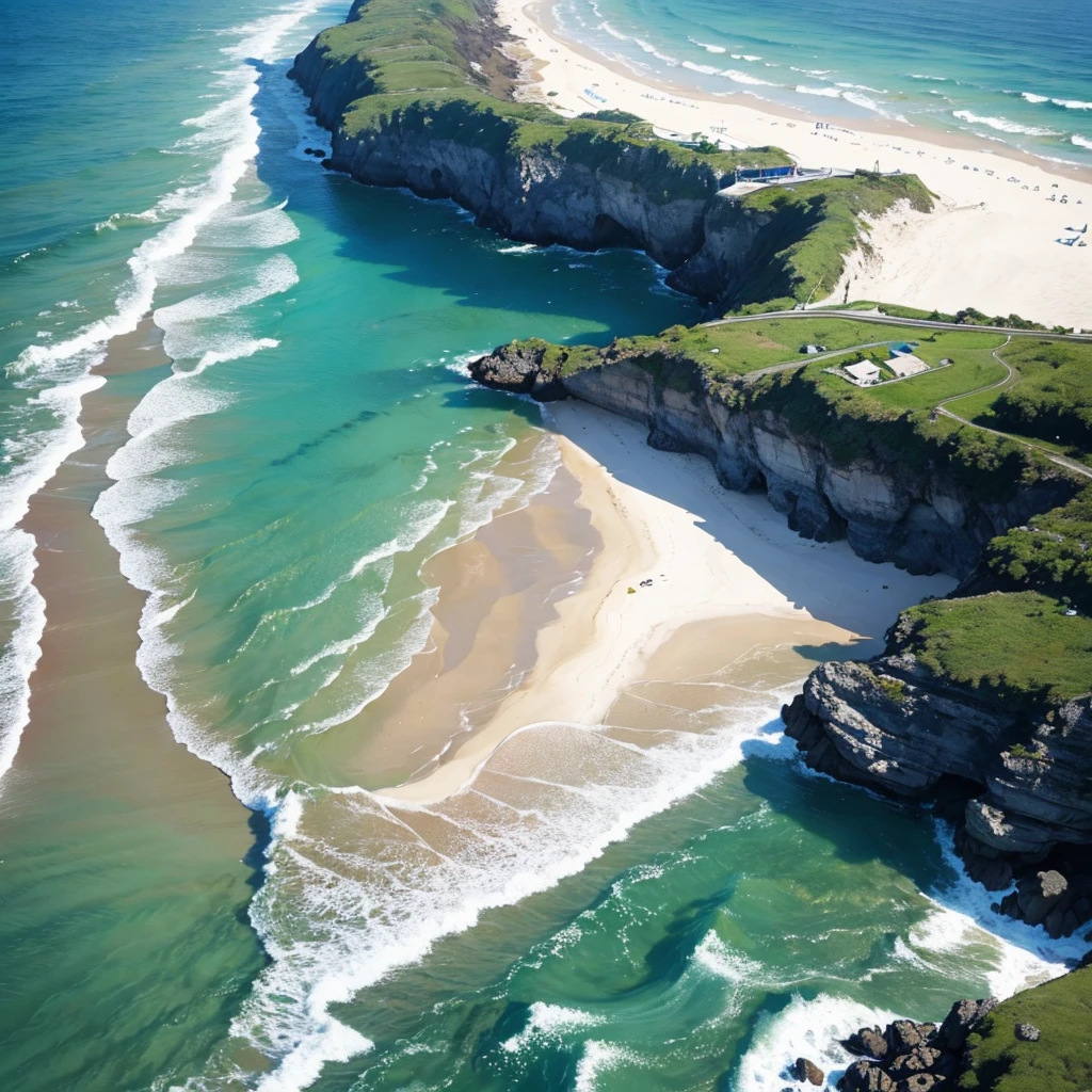 Close-up of a beautiful beach in midsummer