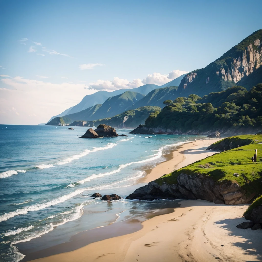 Close-up of a beautiful beach in midsummer 