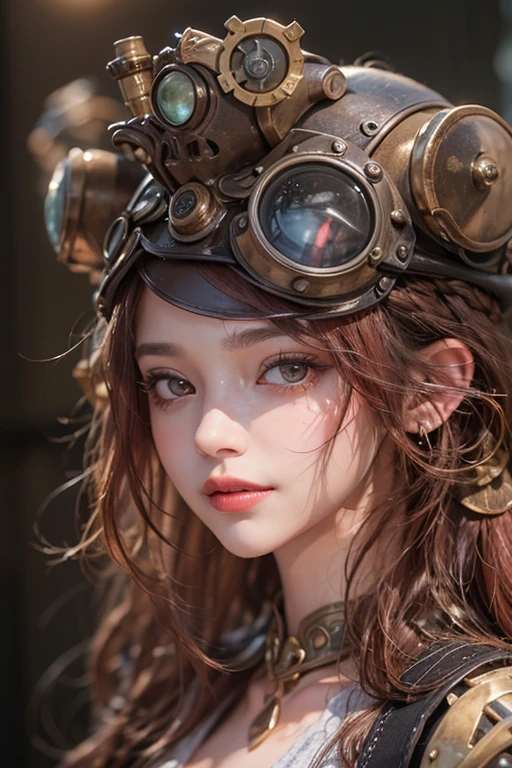masterpiece, 1 beautiful girl, Detailed eye, Swollen eyes, top-quality, 超A high resolution, (reality: 1.4), 电影灯光, very extremely beautiful, Beautiful skins, A slender, Forward-facing body, (A hyper-realistic), (hight resolution), (8K), (ighly detailed), ( Best Illustration), (beautifully detailed eyes), (ultra-detailliert), 详细的脸, Bright lighting, Professional Lighting、the most beautiful and sexy steampunk girl, black hair, purple eyes, wearing incredibly detailed post apocalyptic steampunk tactical gear and goggles, huge enormously gigantic tits, cleavage showing, tons of tattoos and piercings, in post apocalyptic wasteland, incredibly detailed background, metal fragments blowing in the wind, incredibly cinematic, incredibly perfect masterpiece, high quality, high resolution