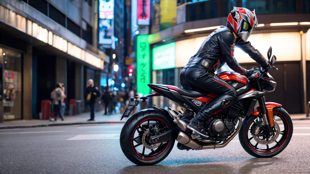 Kamen rider on a bike