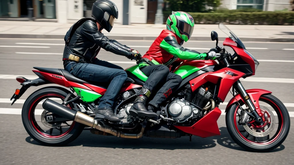 Kamen rider on a bike