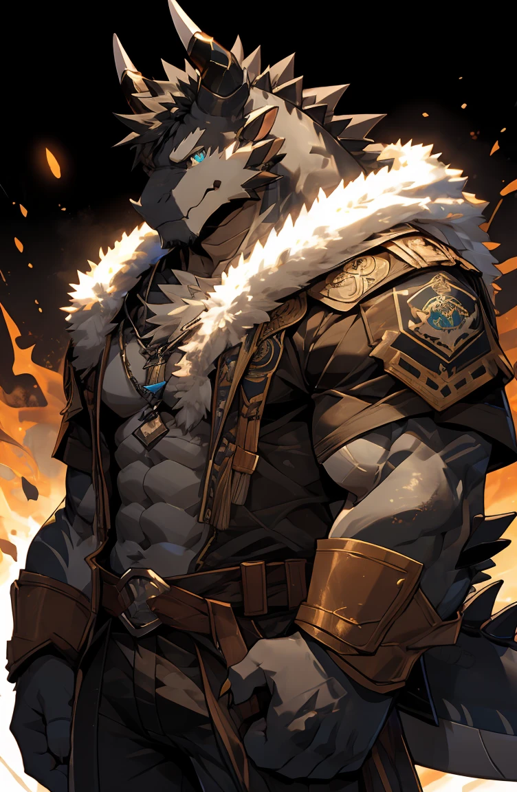 (by sollyz),dragon,white and black body,detail face, detail eyes, detail,male,(naked),pants,furry, short hair,(mercenary)
,blue eyes,black body,black hair,handsome,simple background,
strong,epic,