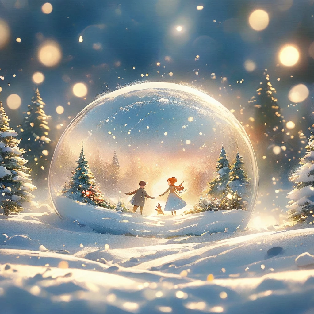 Snow Scene,snow,baseball player(((Romantic atmosphere)))(((fairy tale elements)))(((masterpiece))), ((best quality))
