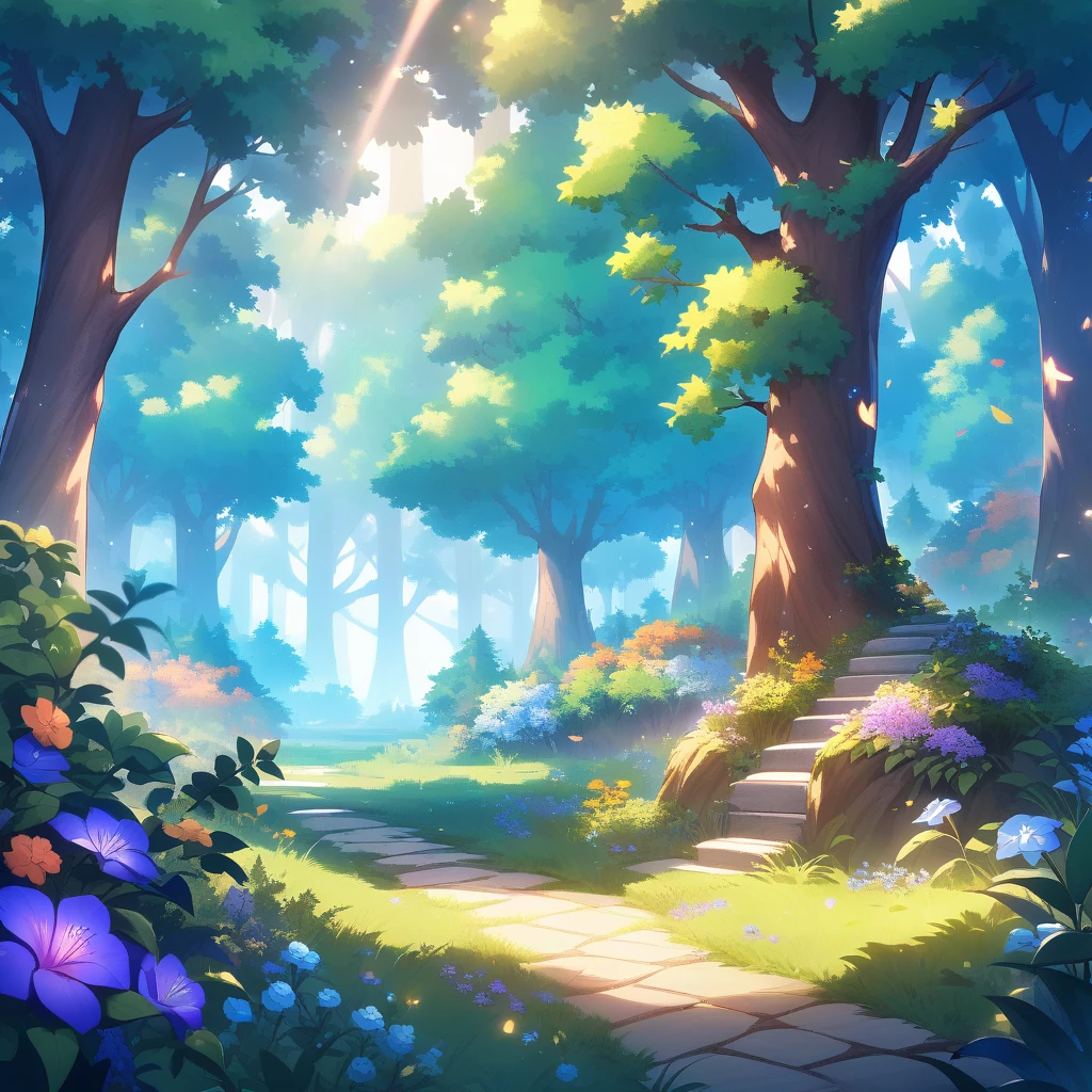 nature　forest　vivid　Friendly atmosphere　Fantasy Style　Lush