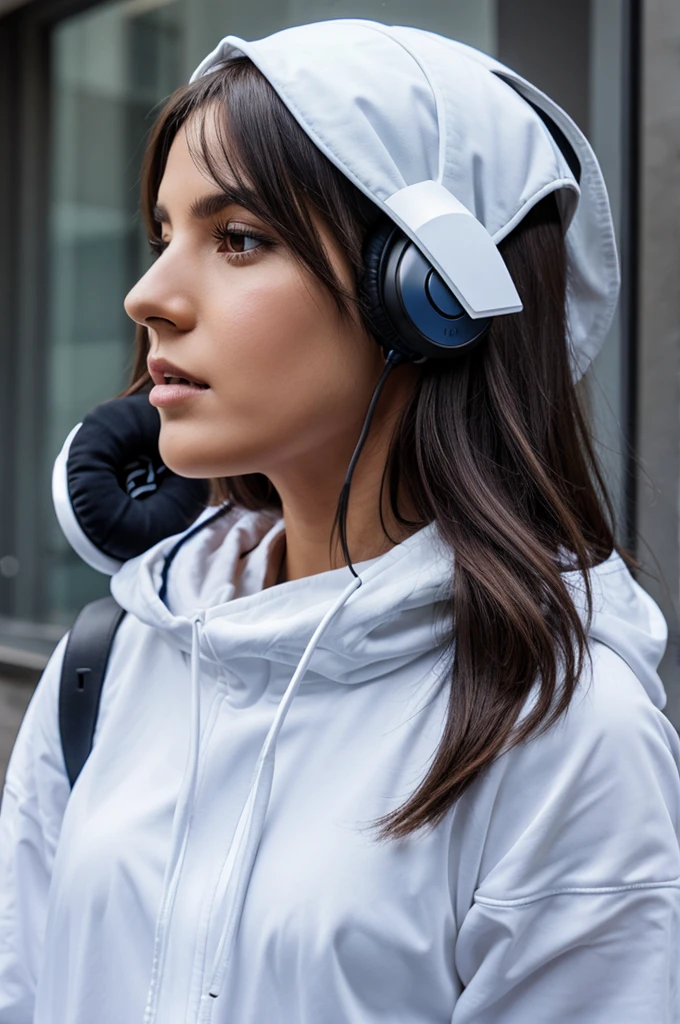 Ghost wearing headphones